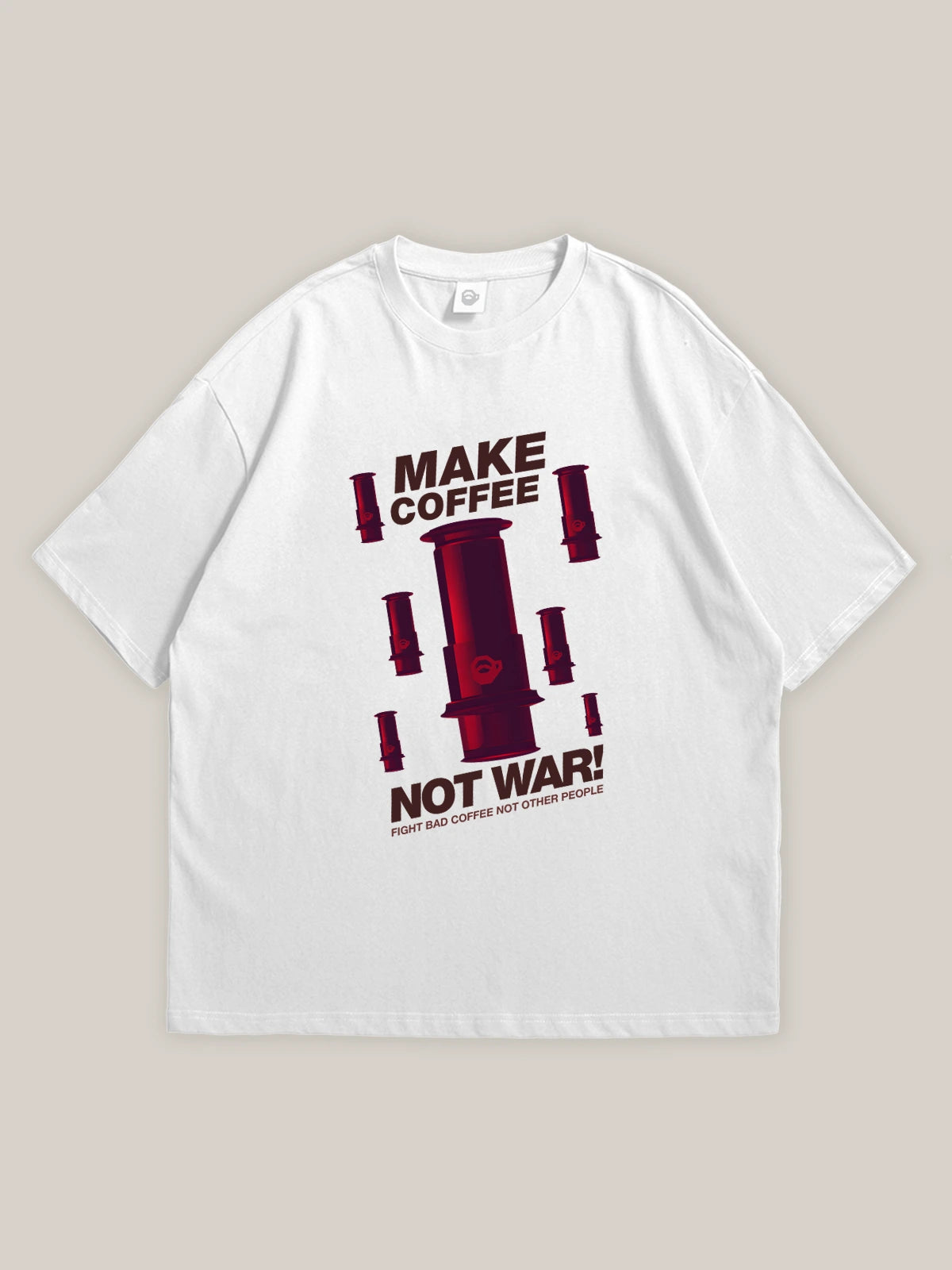 tshirt barbacafe make coffee not war frente