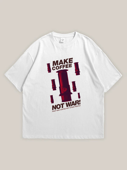 tshirt barbacafe make coffee not war frente